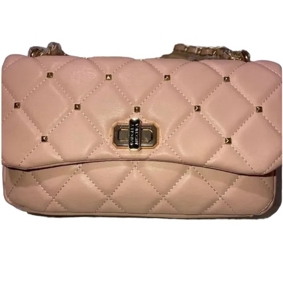 NWT 🚫CallOuts🚫Badgley Mishka Pink Blush Quilted Crossbody with studs - Picture 12 of 14